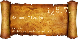 Ámon Tivadar névjegykártya