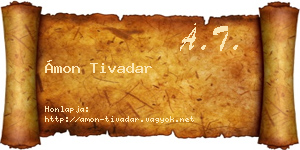 Ámon Tivadar névjegykártya